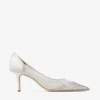 Love 65 vita pumps i mesh med DéGradé-kristaller Love 65 vita pumps i mesh med DéGradé-kristaller