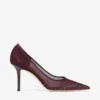 Love 85 Deep Merlot-pumps i mesh med Galaxy Crystal Love 85 Deep Merlot-pumps i mesh med Galaxy Crystal