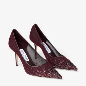 Love 85 Deep Merlot-pumps i mesh med Galaxy Crystal