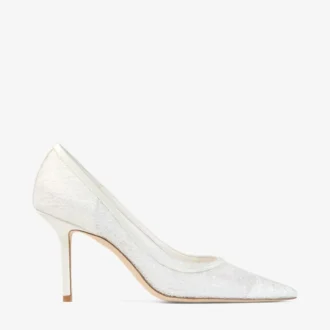 Love 85 Ivory Candyfloss Glitter Pumps