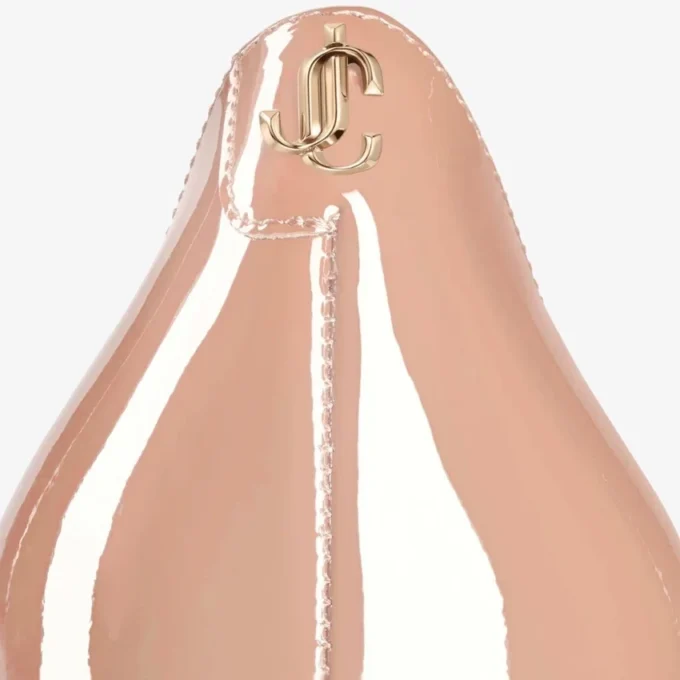 Love 85 Pumps i balettrosa lackläder med spetsig tå och Jc-emblem Love 85 Pumps i balettrosa lackläder med spetsig tå och Jc-emblem