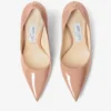Love 85 Pumps i balettrosa lackläder med spetsig tå och Jc-emblem Love 85 Pumps i balettrosa lackläder med spetsig tå och Jc-emblem