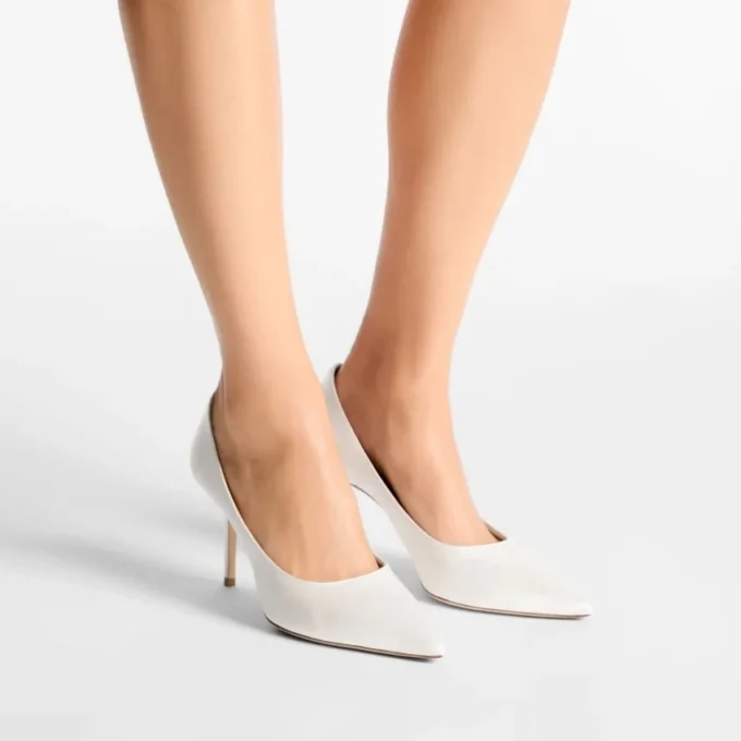 Love 85 Pumps i elfenbensfärgad satin