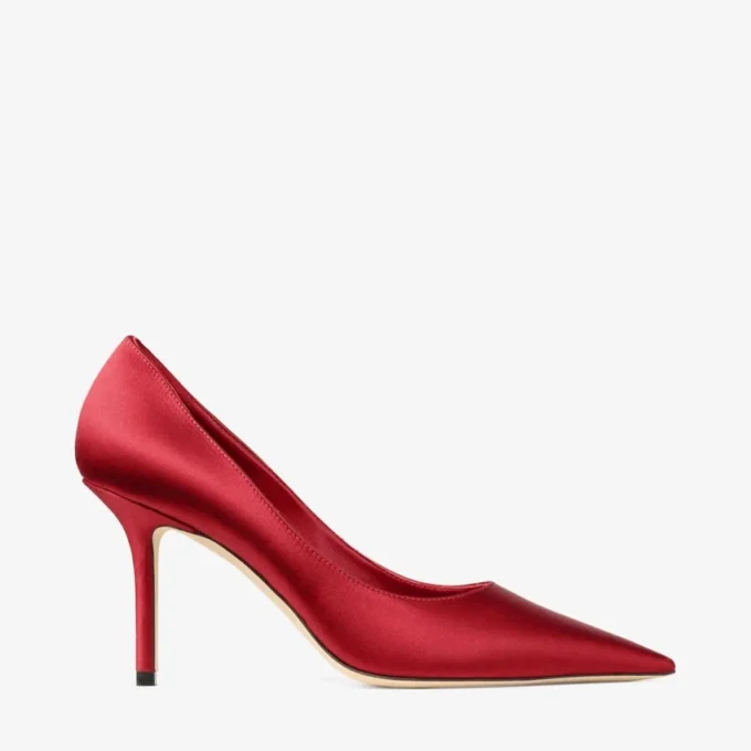 Love 85 rubinröda pumps i satin Love 85 rubinröda pumps i satin