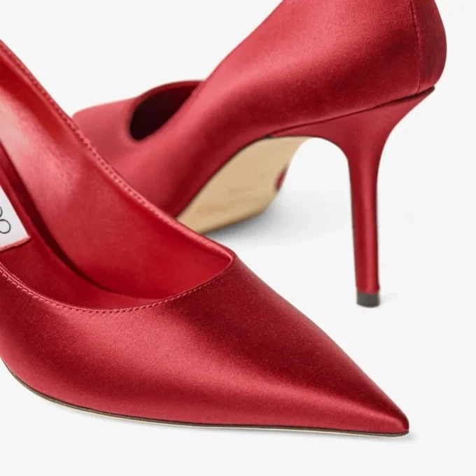 Love 85 rubinröda pumps i satin Love 85 rubinröda pumps i satin