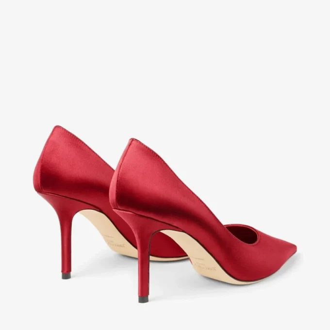 Love 85 rubinröda pumps i satin Love 85 rubinröda pumps i satin