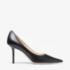 Love 85 svarta pumps i kalvskinn med Jc-emblem Love 85 svarta pumps i kalvskinn med Jc-emblem