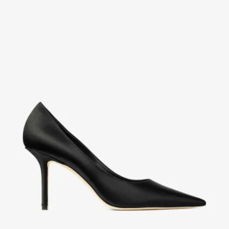Love 85 svarta pumps i satin