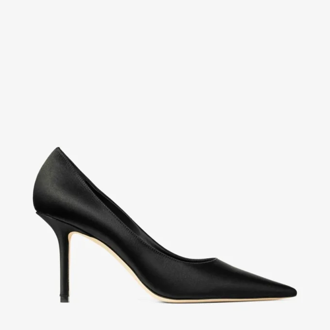 Love 85 svarta pumps i satin Love 85 svarta pumps i satin
