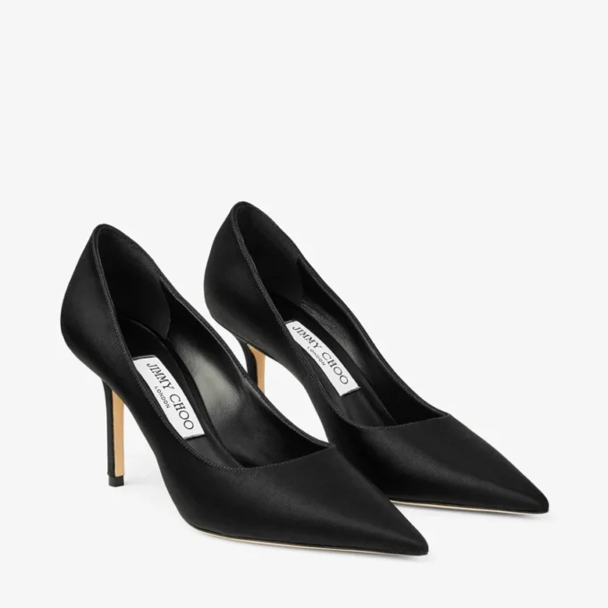 Love 85 svarta pumps i satin Love 85 svarta pumps i satin
