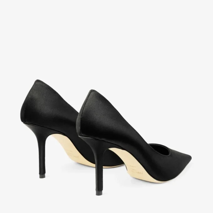 Love 85 svarta pumps i satin Love 85 svarta pumps i satin