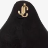 Love 85 svarta spetsiga pumps i mocka med JC-emblem Love 85 svarta spetsiga pumps i mocka med JC-emblem