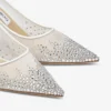 Love 85 vita pumps i mesh med spetsig tå och DéGradé-kristaller Love 85 vita pumps i mesh med spetsig tå och DéGradé-kristaller
