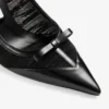 Love Mesh 85 Svarta pumps i spazzolato och rynkad mesh