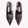 Love Sling Back 85 Sambuco Slingbacks i glänsande läder med krokodilprägling Love Sling Back 85 Sambuco Slingbacks i glänsande läder med krokodilprägling