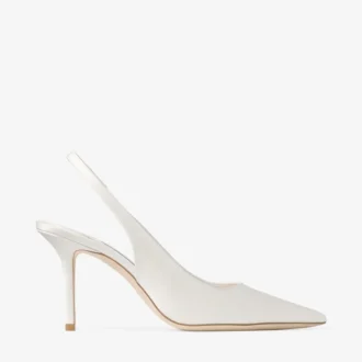 Love Sling Back 85 Slingbacks i elfenbensfärgad satin