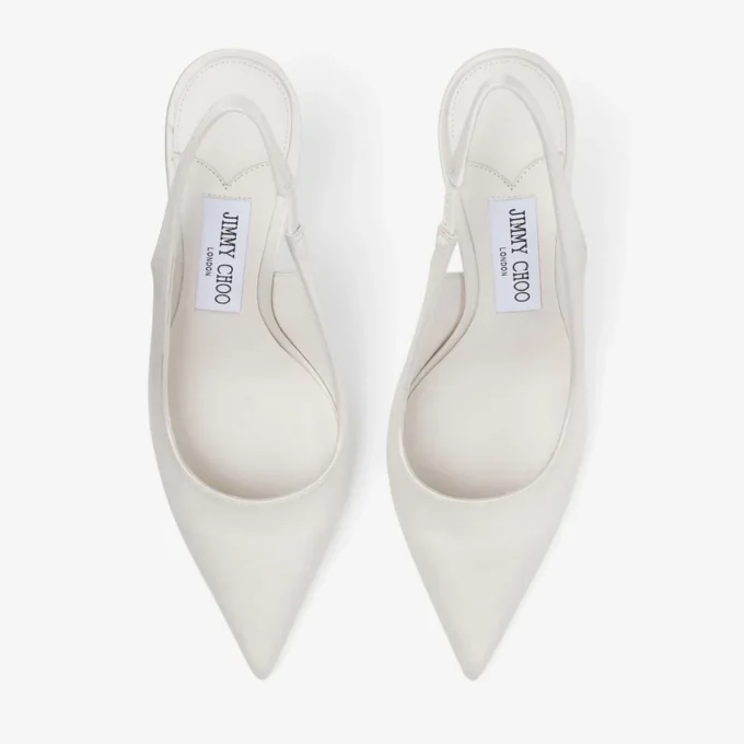 Love Sling Back 85 Slingbacks i elfenbensfärgad satin Love Sling Back 85 Slingbacks i elfenbensfärgad satin