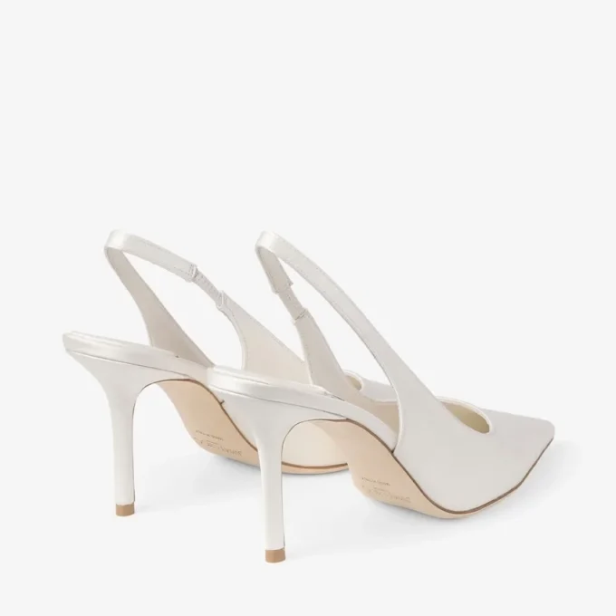 Love Sling Back 85 Slingbacks i elfenbensfärgad satin Love Sling Back 85 Slingbacks i elfenbensfärgad satin