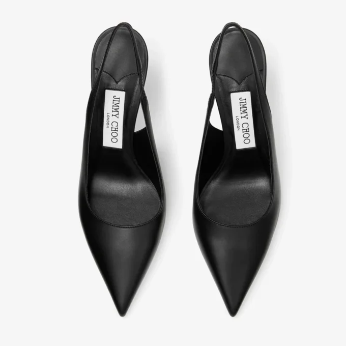 Love Sling Back 85 Svarta slingbacks i kalvskinn Love Sling Back 85 Svarta slingbacks i kalvskinn