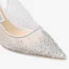 Love Sling Back 85 Vita slingbacks i mesh med DéGradé Galaxy-kristaller
