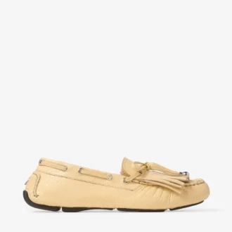 Manon F Corn Loafers i läder med elaphe-tryck