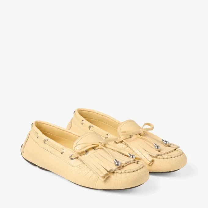 Manon F Corn Loafers i läder med elaphe-tryck Manon F Corn Loafers i läder med elaphe-tryck