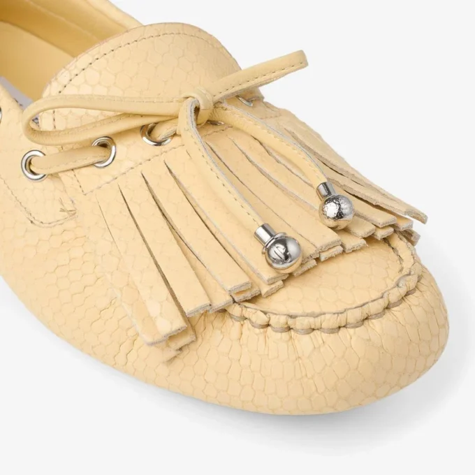 Manon F Corn Loafers i läder med elaphe-tryck Manon F Corn Loafers i läder med elaphe-tryck