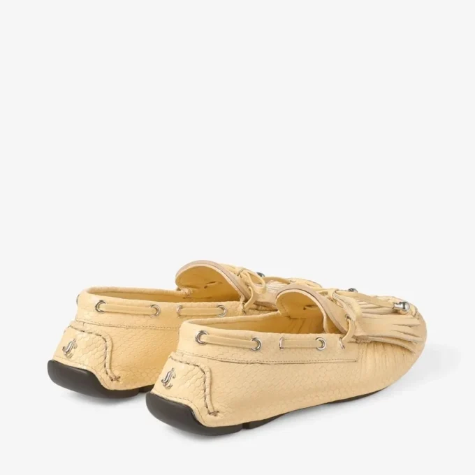 Manon F Corn Loafers i läder med elaphe-tryck Manon F Corn Loafers i läder med elaphe-tryck