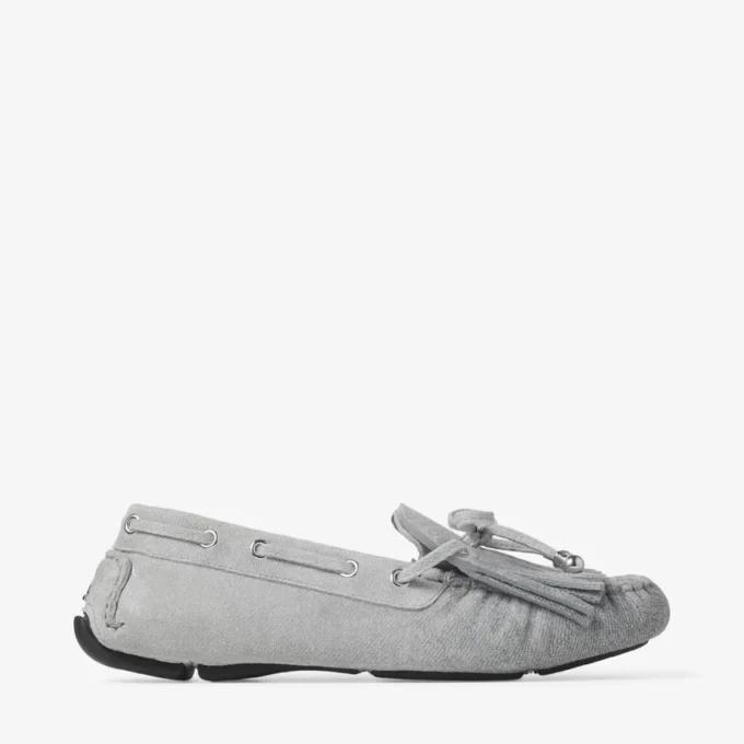 Manon F Dove Suede Denim Loafers Manon F Dove Suede Denim Loafers