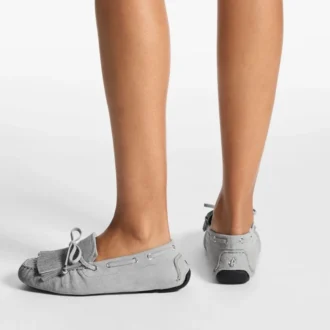 Manon F Dove Suede Denim Loafers