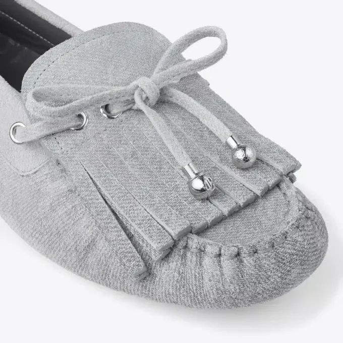 Manon F Dove Suede Denim Loafers Manon F Dove Suede Denim Loafers