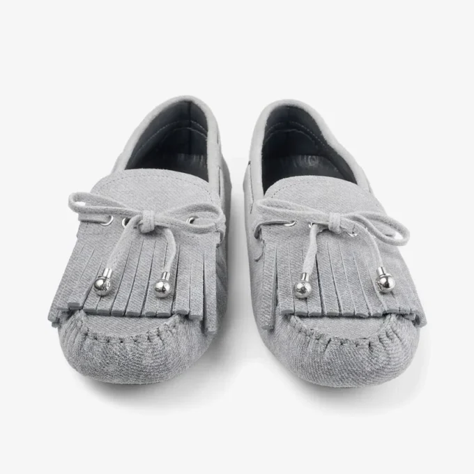 Manon F Dove Suede Denim Loafers Manon F Dove Suede Denim Loafers