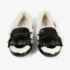 Manon F svarta loafers i tumlat läder med fårskinn
