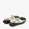 Manon F svarta loafers i tumlat läder med fårskinn