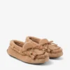Manon F Toffee-loafers i sammet och mocka med fårskinn