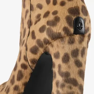 Marene ankelstövlar 120 naturfärgade ankelstövlar i ponnyskinn med leopardmönster