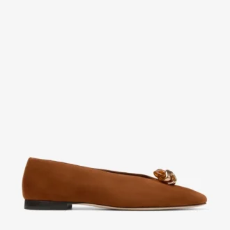 Margot Flat Tan Suede Flats