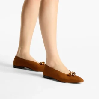 Margot Flat Tan Suede Flats