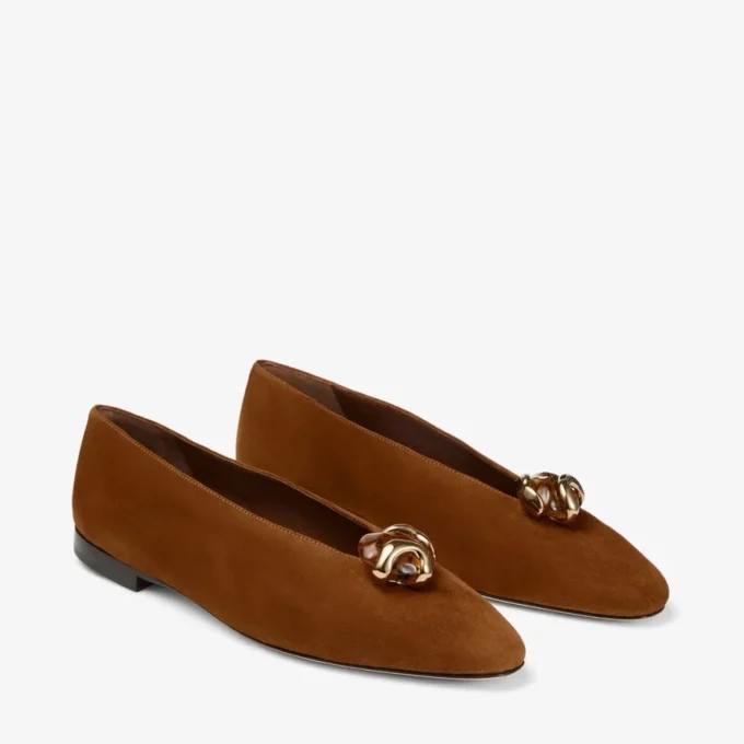 Margot Flat Tan Suede Flats Margot Flat Tan Suede Flats