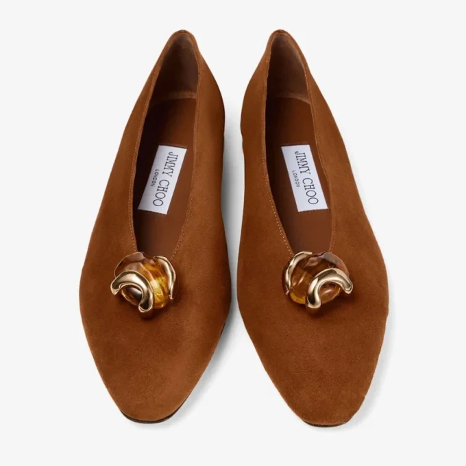 Margot Flat Tan Suede Flats Margot Flat Tan Suede Flats