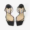 Metz 100 svart satinsandal