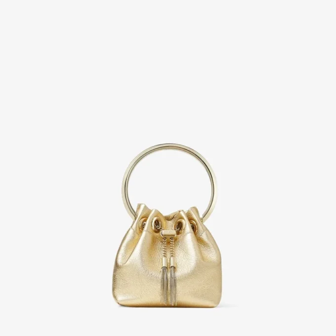 Micro Bon Bon guldmetallisk nappa-miniväska Micro Bon Bon guldmetallisk nappa-miniväska