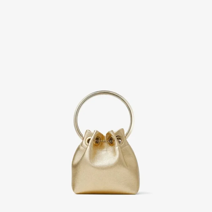 Micro Bon Bon guldmetallisk nappa-miniväska Micro Bon Bon guldmetallisk nappa-miniväska