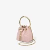 Micro Bon Bon Rose Satin och Jimmy Choo Lace Mini Bucket Bag