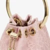 Micro Bon Bon Rose Satin och Jimmy Choo Lace Mini Bucket Bag
