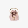 Micro Bon Bon Rose Satin och Jimmy Choo Lace Mini Bucket Bag