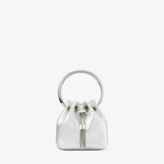 Micro Bon Bon silvermetallic nappa miniväska
