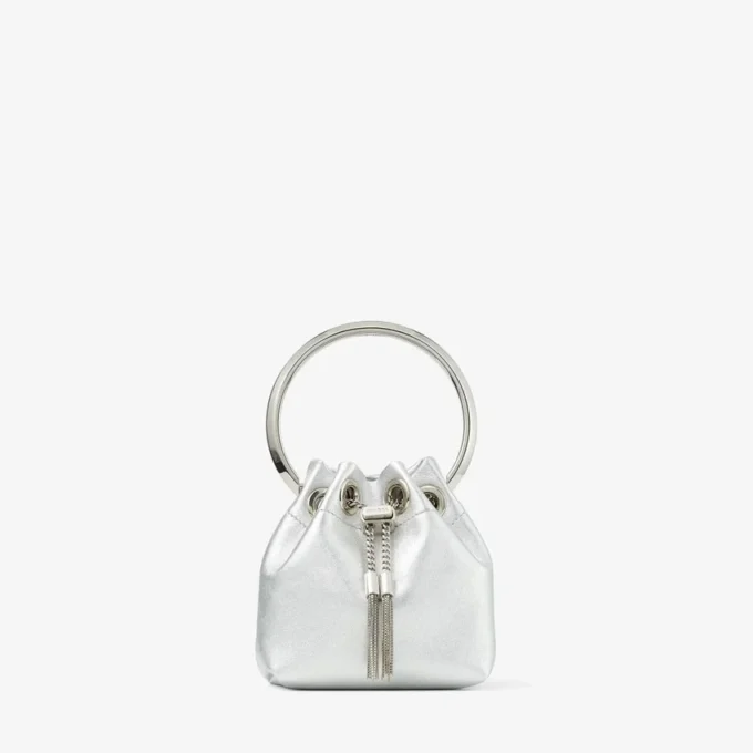 Micro Bon Bon silvermetallic nappa miniväska