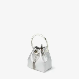 Micro Bon Bon silvermetallic nappa miniväska