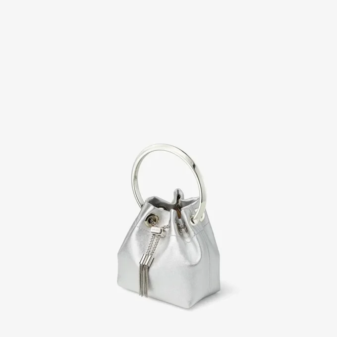 Micro Bon Bon silvermetallic nappa miniväska